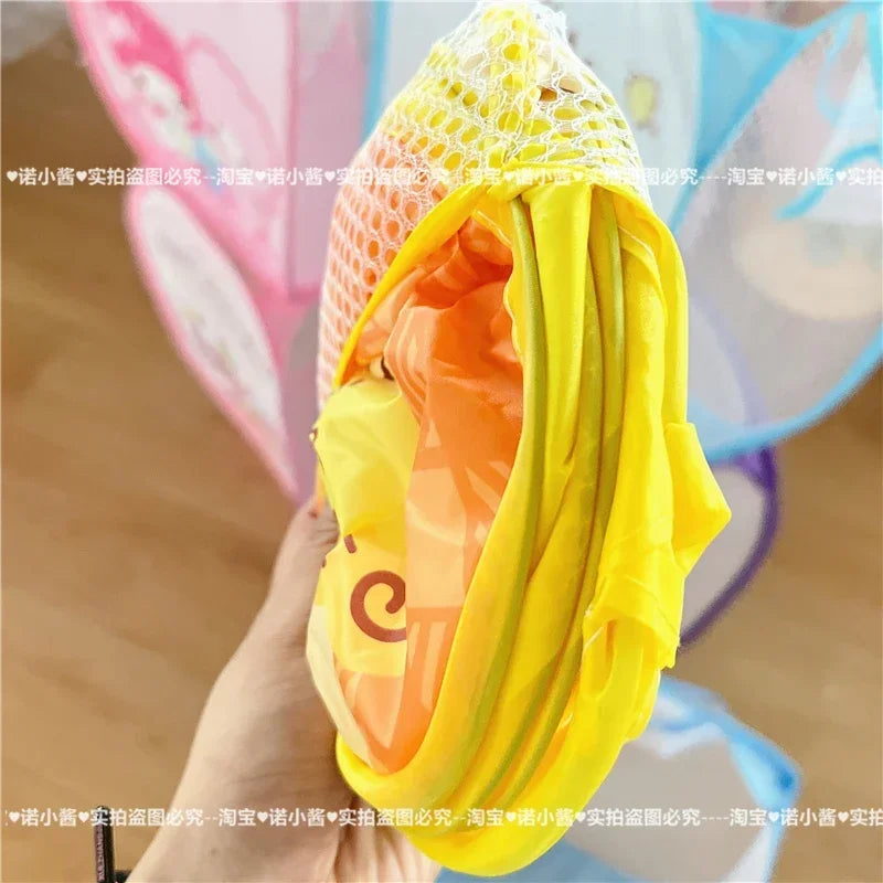 Net Folding Large Dirty Clothes Basket y2k Laundry Basket Kawaii